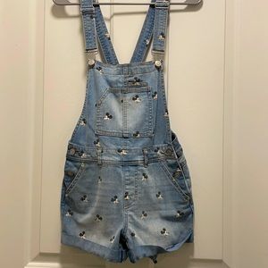 Disney Mickey Mouse Denim Overall Shorts size: S, height: 165/70 A, cotton 68%